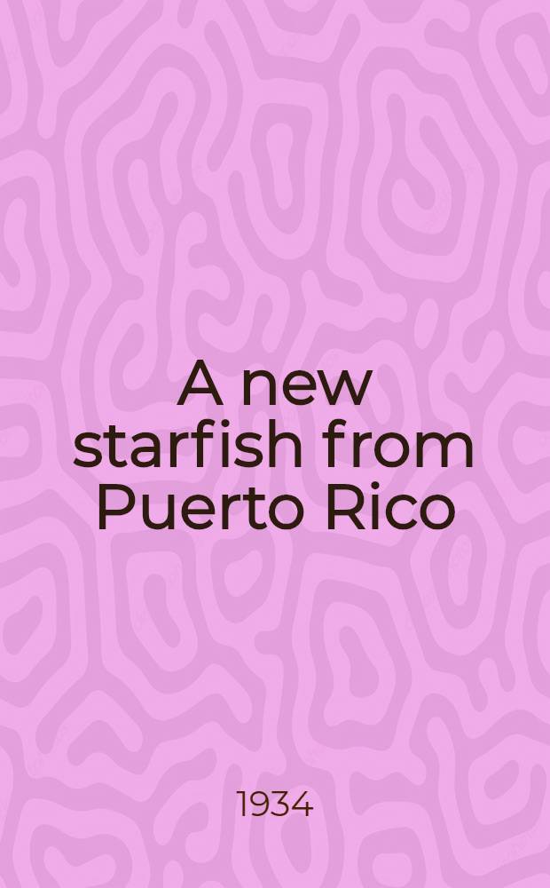 A new starfish from Puerto Rico