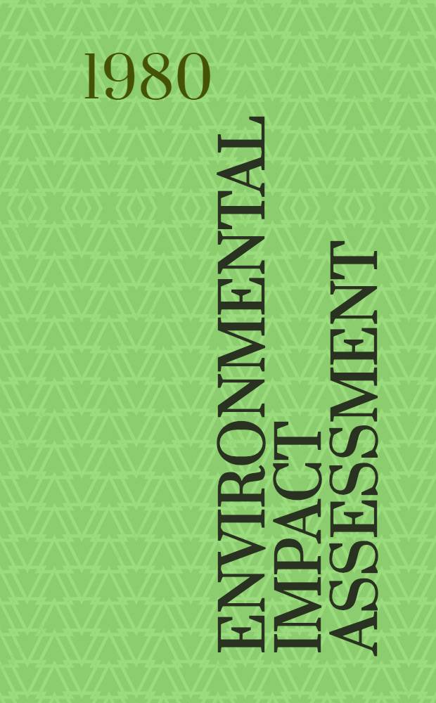Environmental impact assessment : A bibliogr. with abstracts