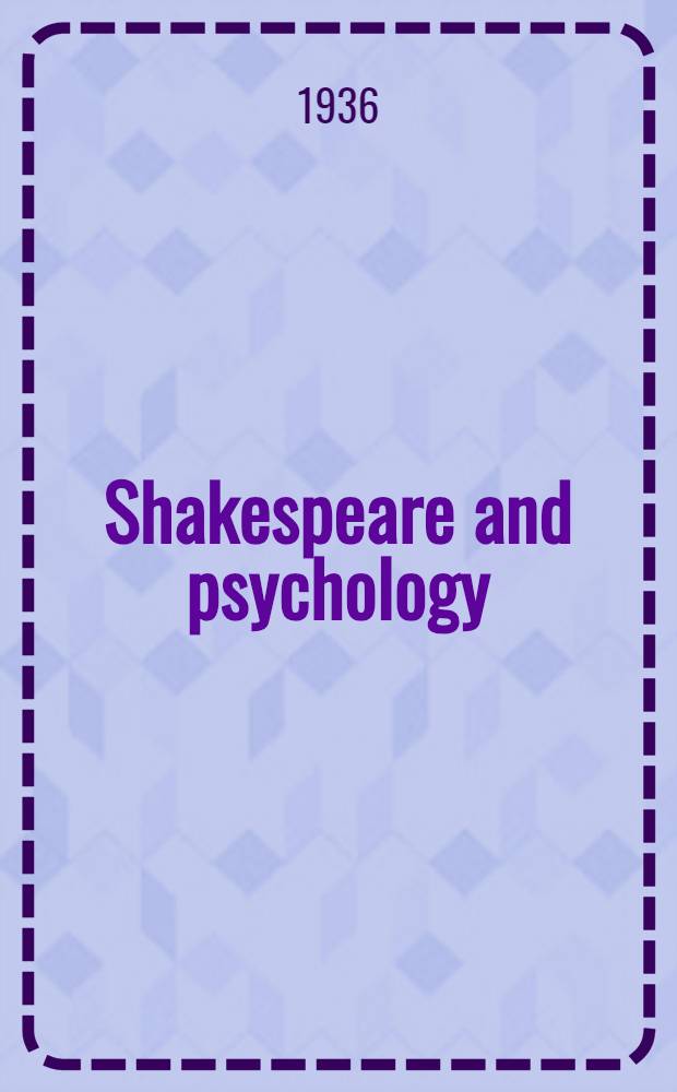 Shakespeare and psychology
