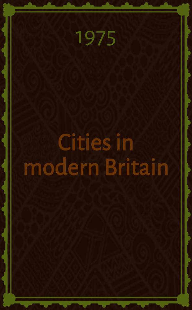 Cities in modern Britain