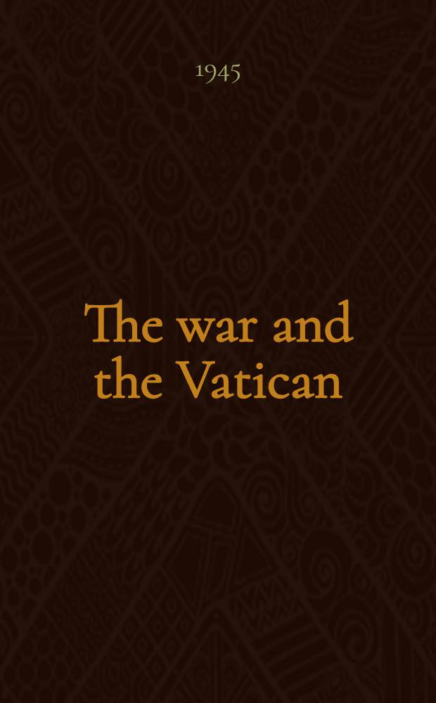 The war and the Vatican