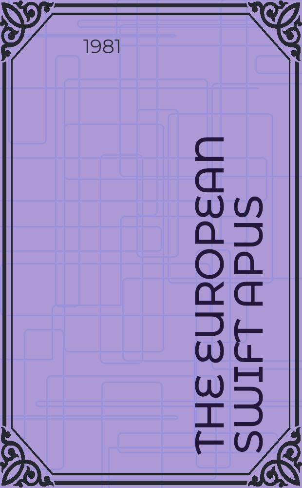 The European swift Apus (Linnaeus) in the southern Afrotropics