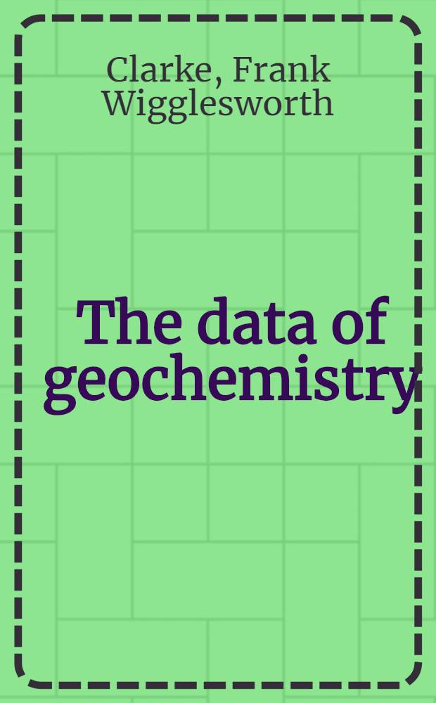 The data of geochemistry