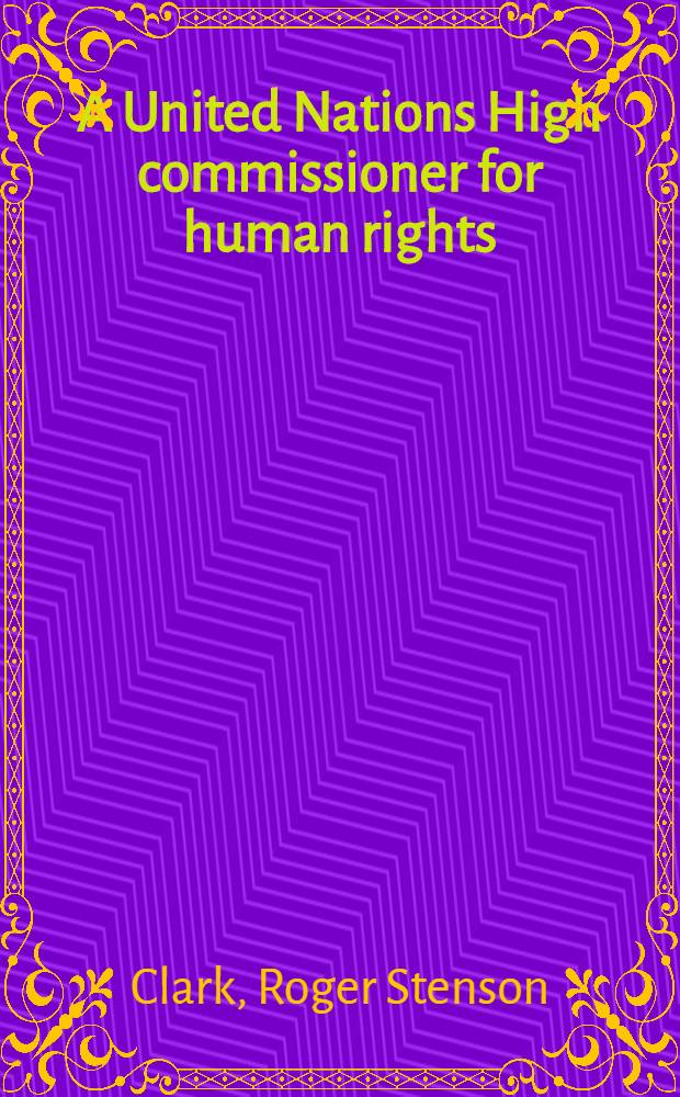 A United Nations High commissioner for human rights