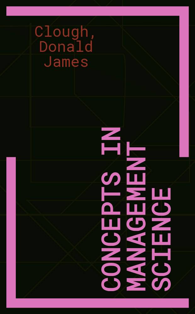 Concepts in management science
