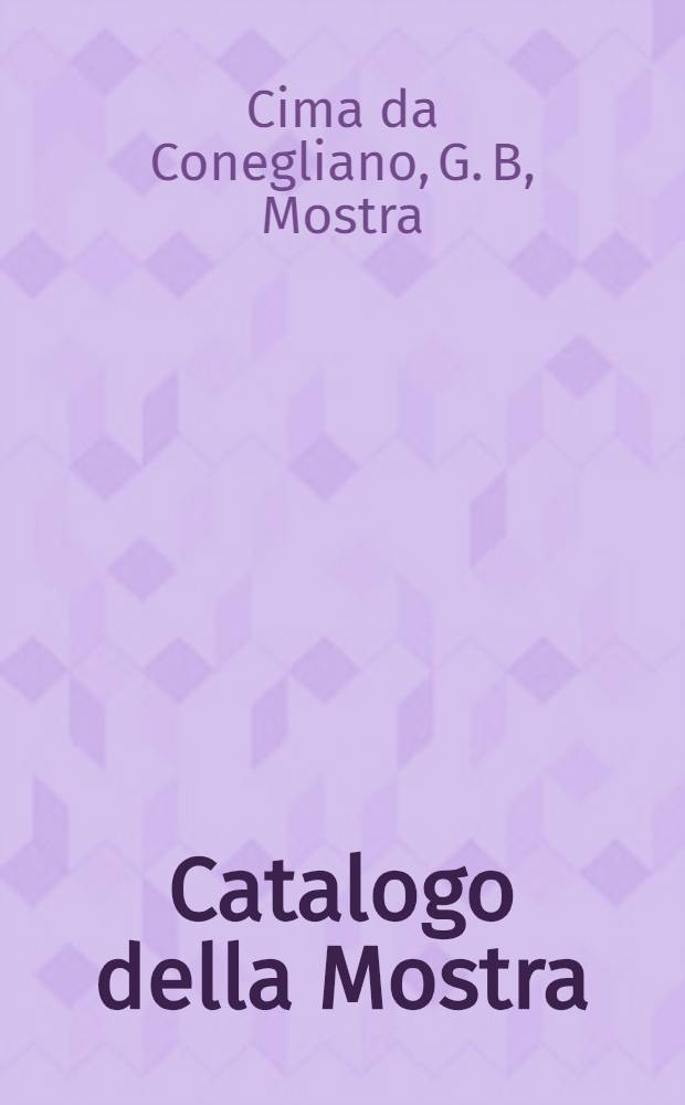 Catalogo della Mostra
