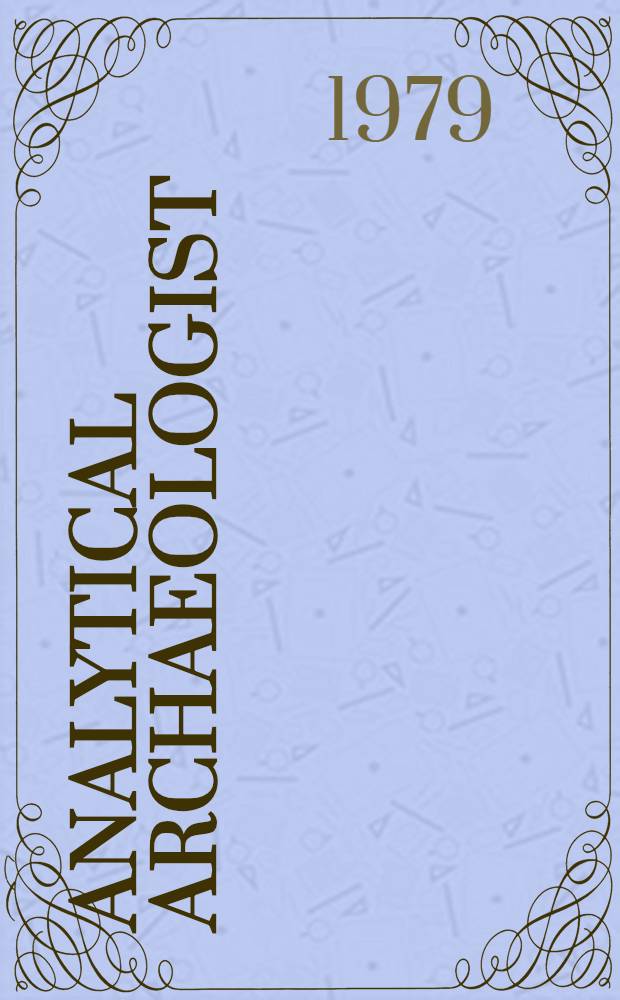 Analytical archaeologist : Collected papers of David L. Clarke