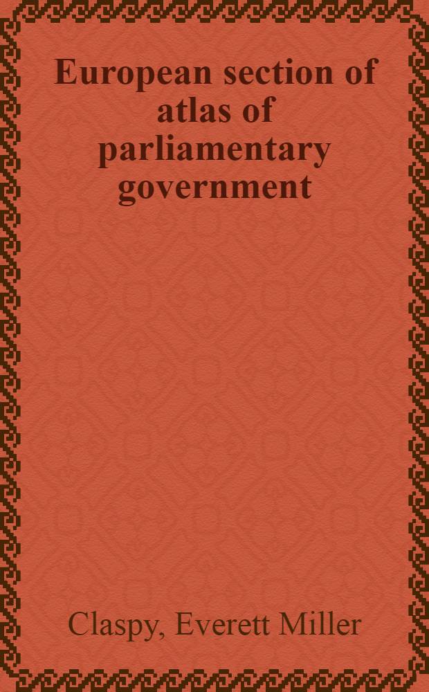 European section of atlas of parliamentary government