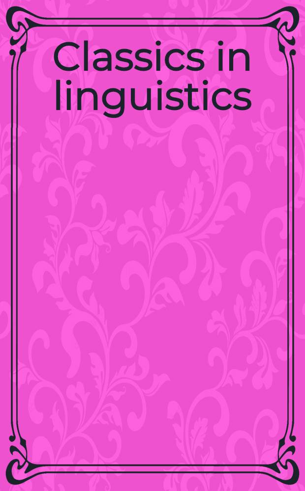 Classics in linguistics