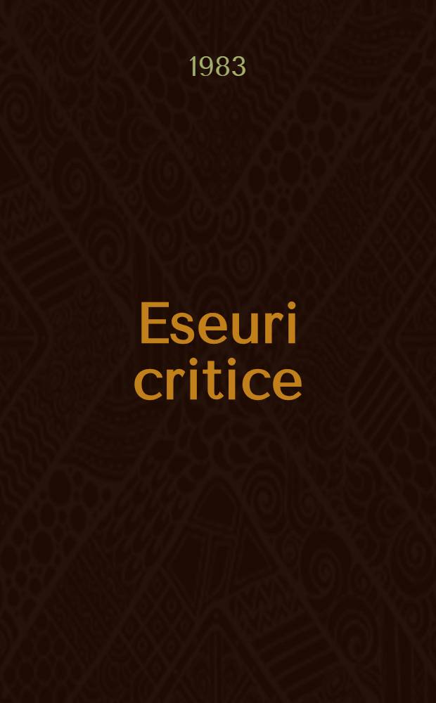 Eseuri critice
