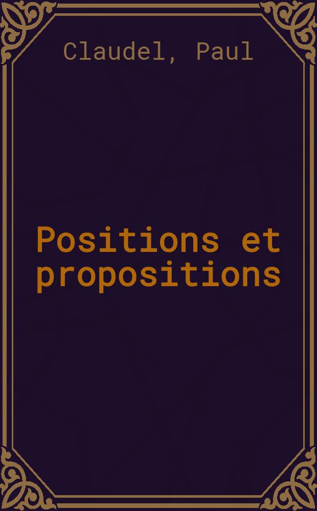Positions et propositions : Artet littérature