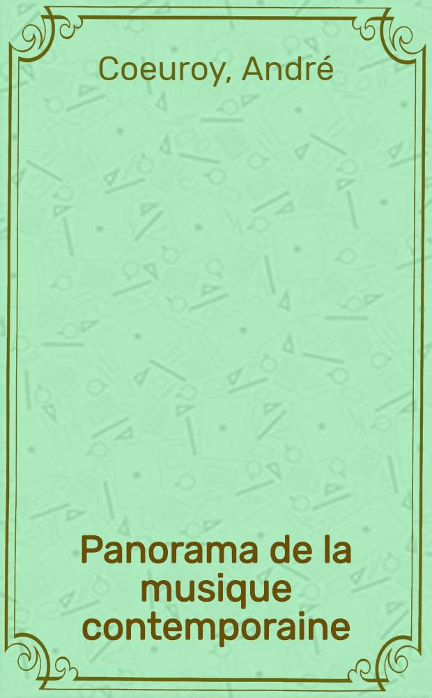 Panorama de la musique contemporaine