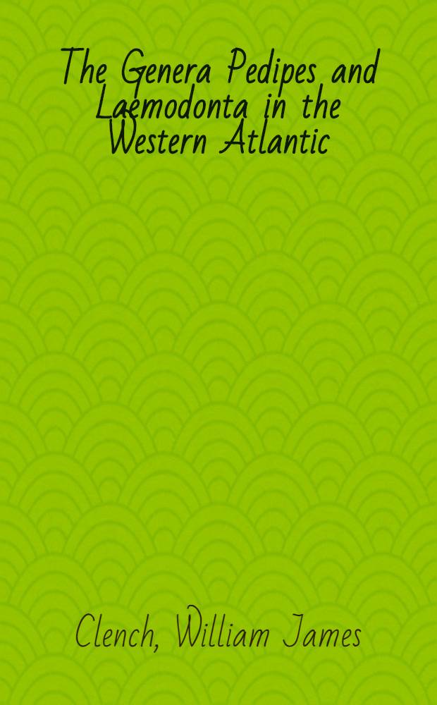 The Genera Pedipes and Laemodonta in the Western Atlantic