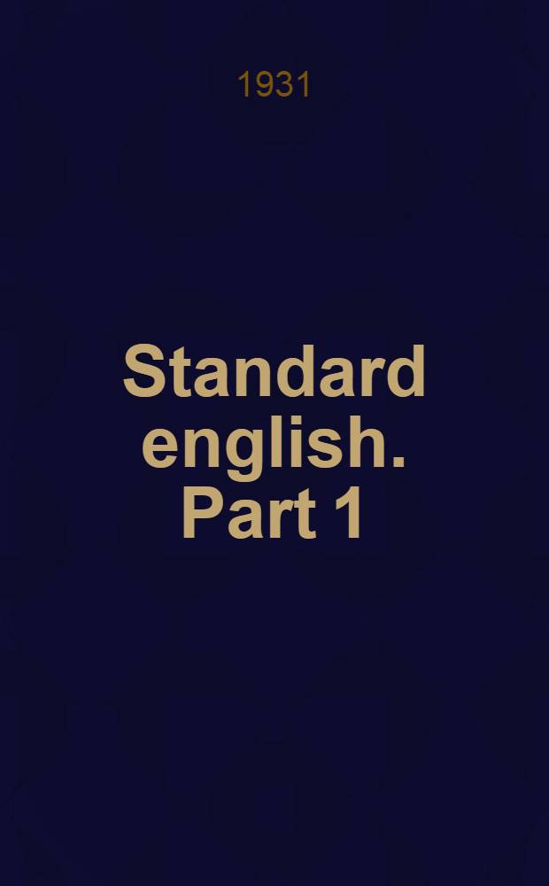 ... Standard english. Part 1