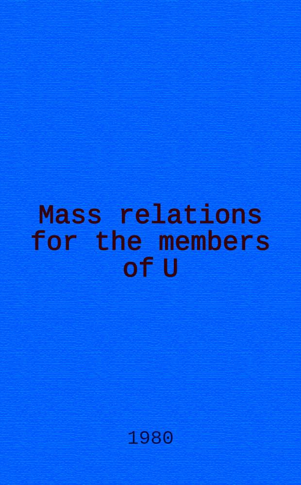 Mass relations for the members of U(4)20-plet and search for B-mesons