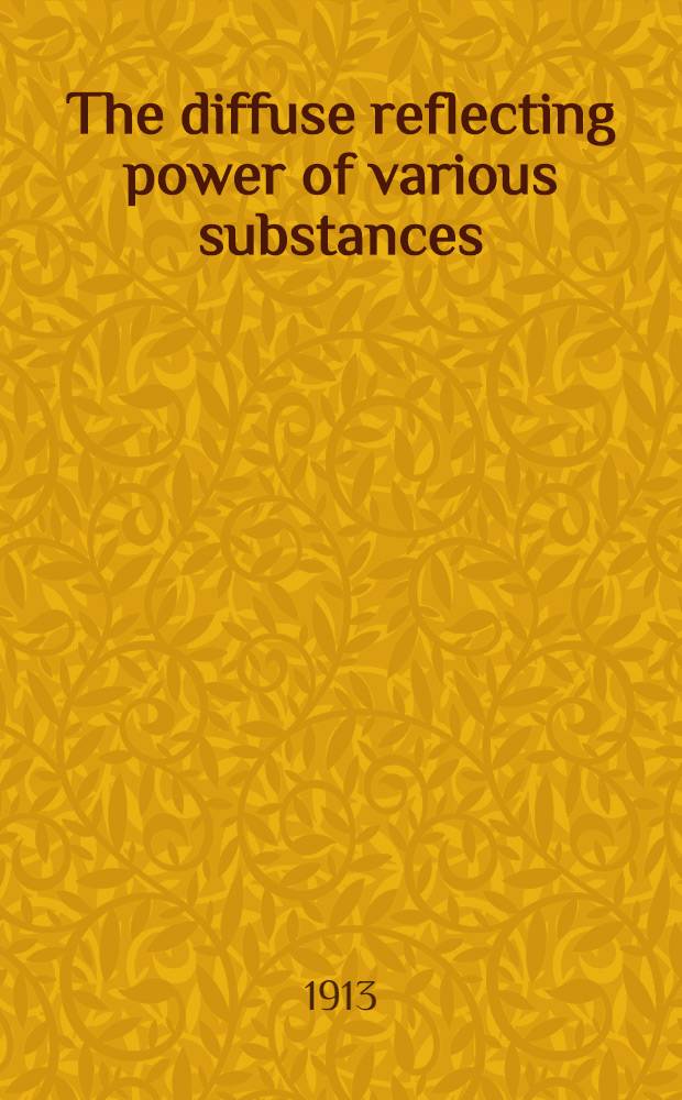 The diffuse reflecting power of various substances