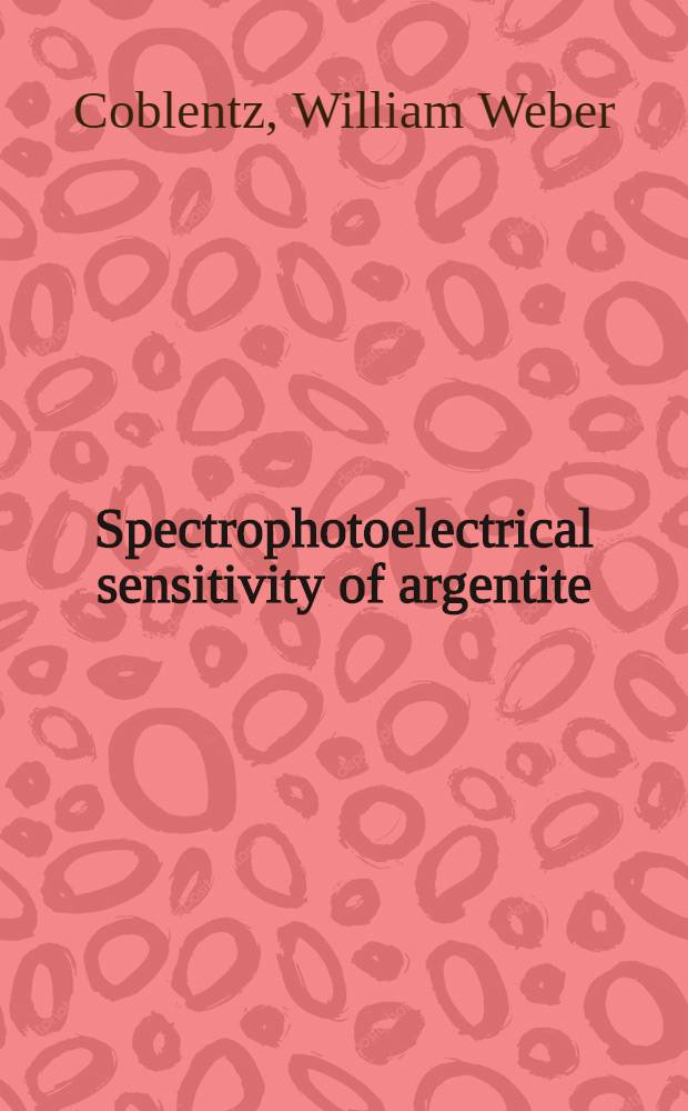 Spectrophotoelectrical sensitivity of argentite (Ar₂S)