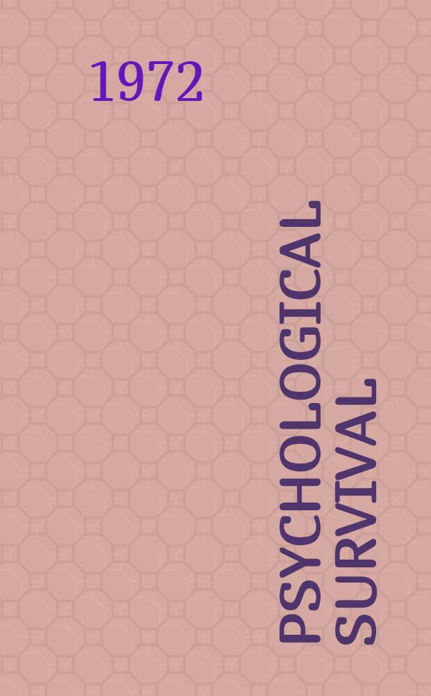 Psychological survival : The experience of long-term imprisonment