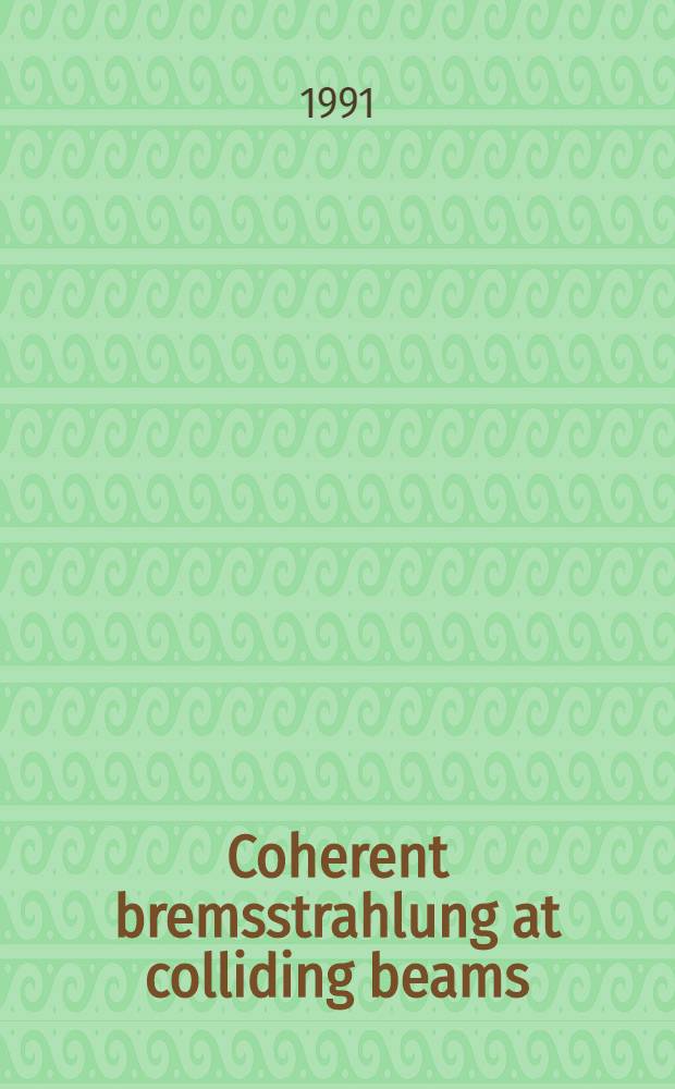 Coherent bremsstrahlung at colliding beams