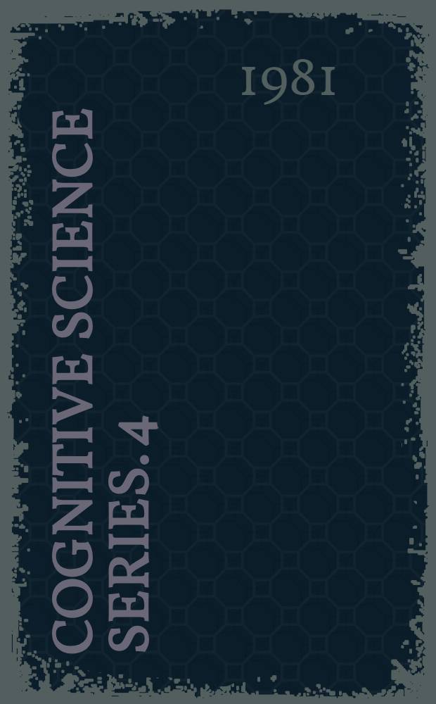Cognitive science series. 4 : Categories and concepts