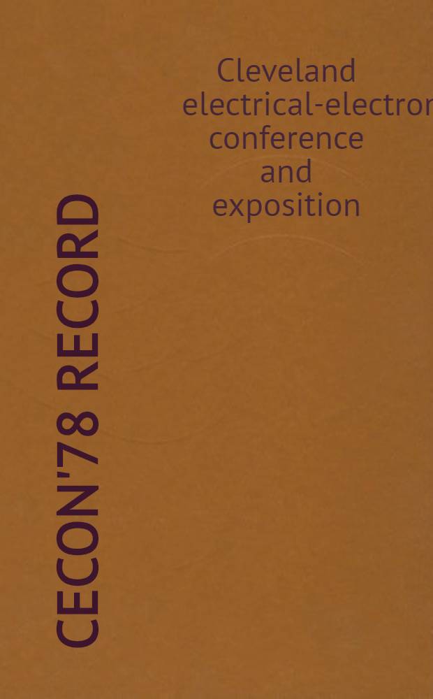 CECON'78 record