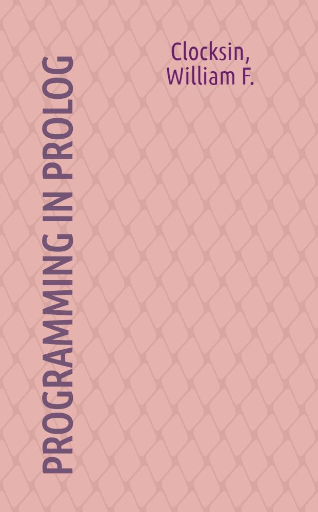 Programming in PROLOG