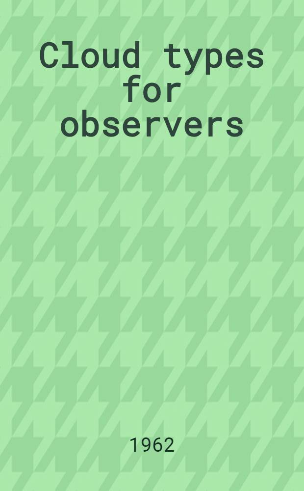 Cloud types for observers