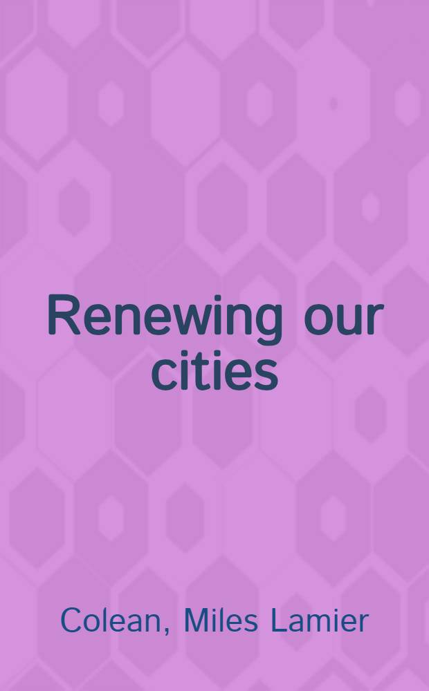 Renewing our cities