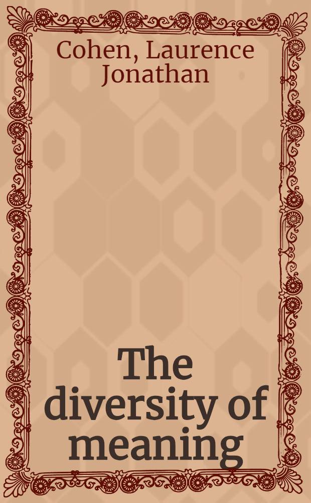 The diversity of meaning