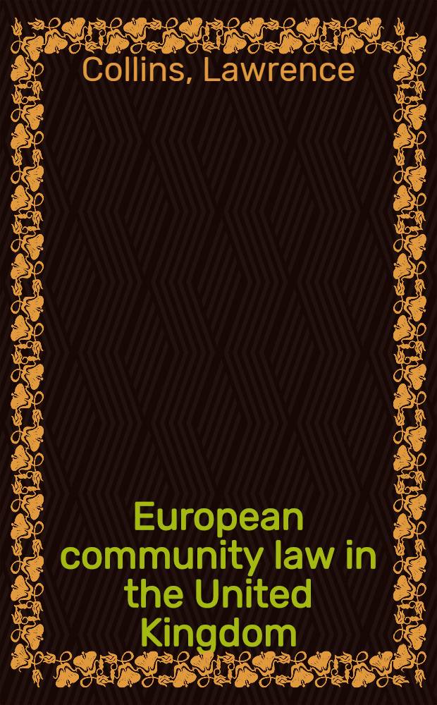 European community law in the United Kingdom