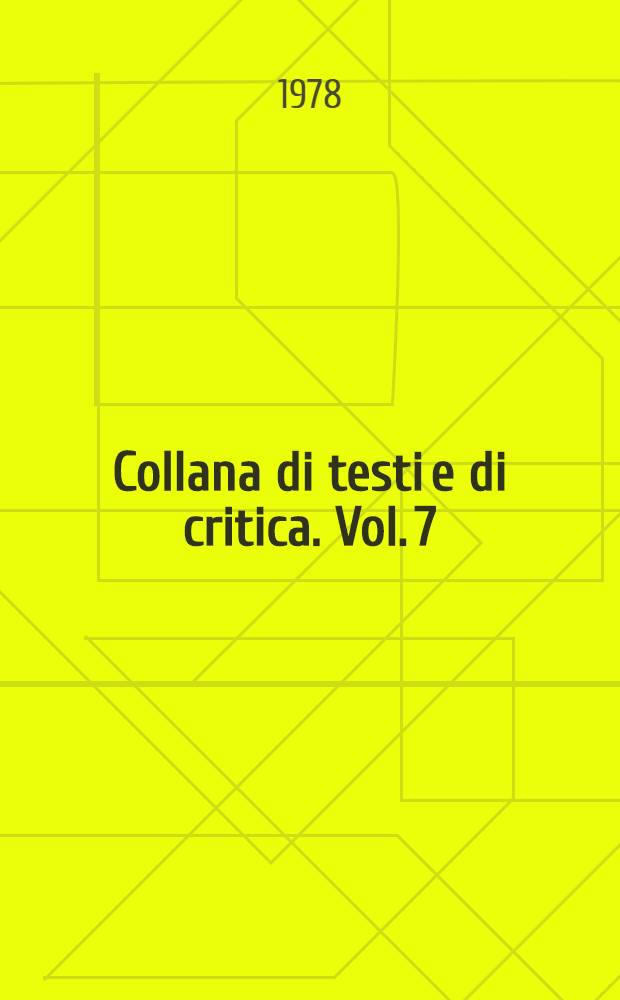 Collana di testi e di critica. Vol. 7 : Fortuna, ragione e prudenza nella civiltà letteraria del Cinquecento