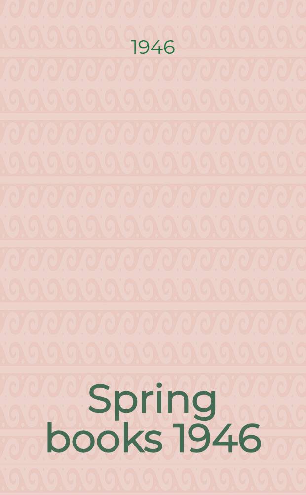 Spring books 1946