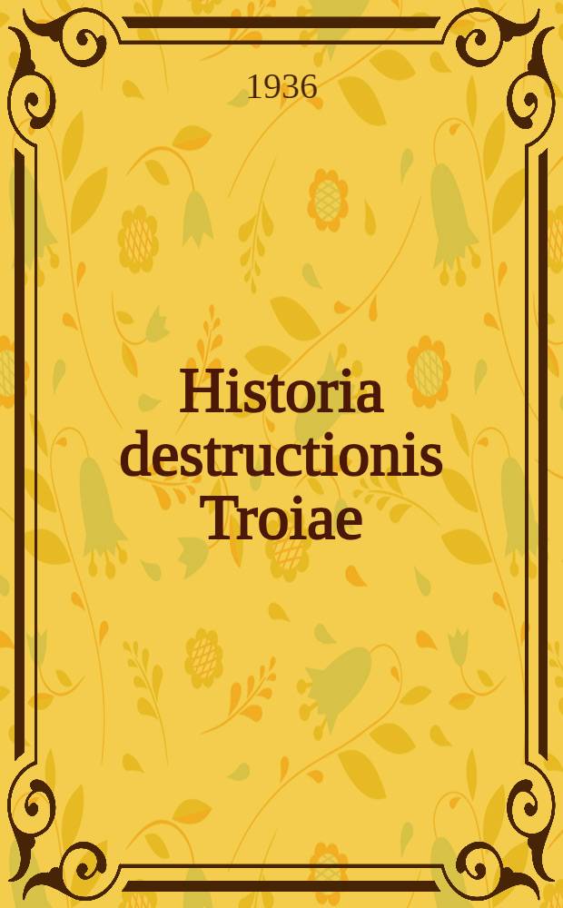 Historia destructionis Troiae