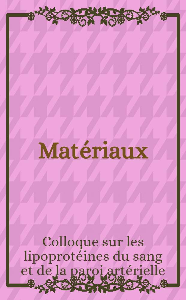 [Matériaux]