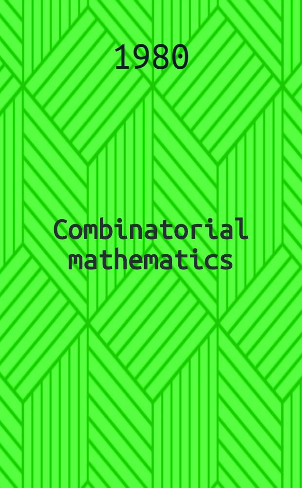 Combinatorial mathematics