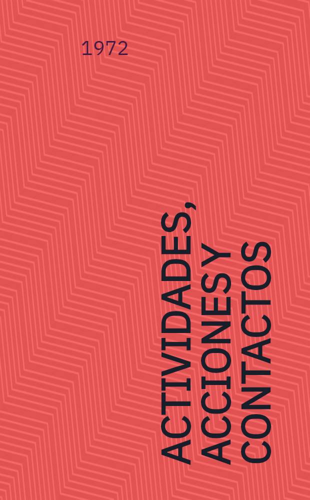 [Actividades, acciones y contactos]