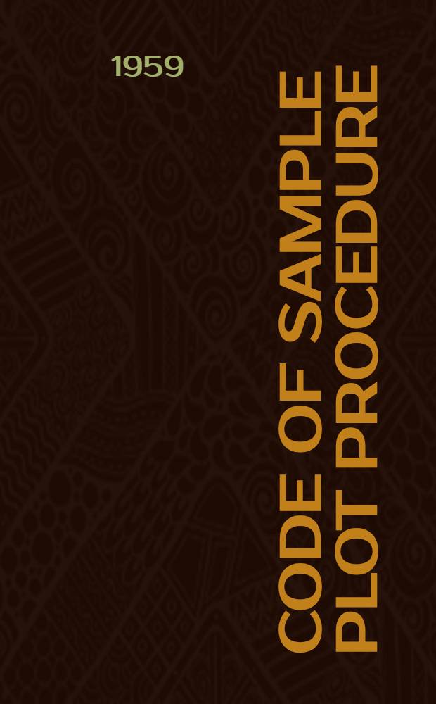 Code of sample plot procedure