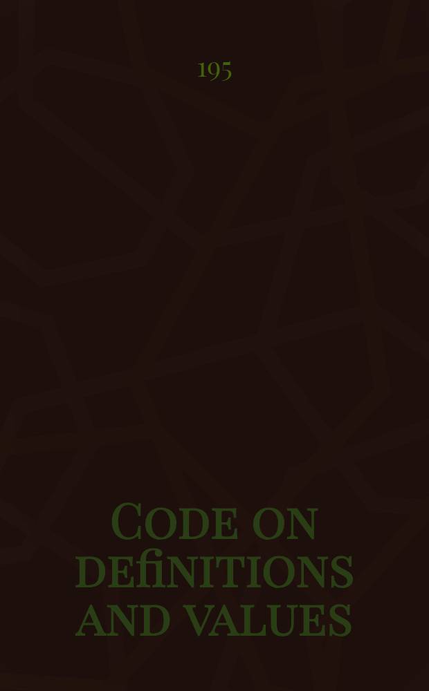 Code on definitions and values