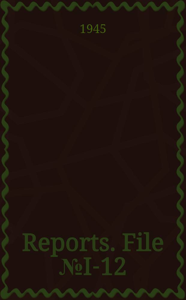 [Reports]. File № I-12 : Report on German aircraft ME-110, G-4/R-3