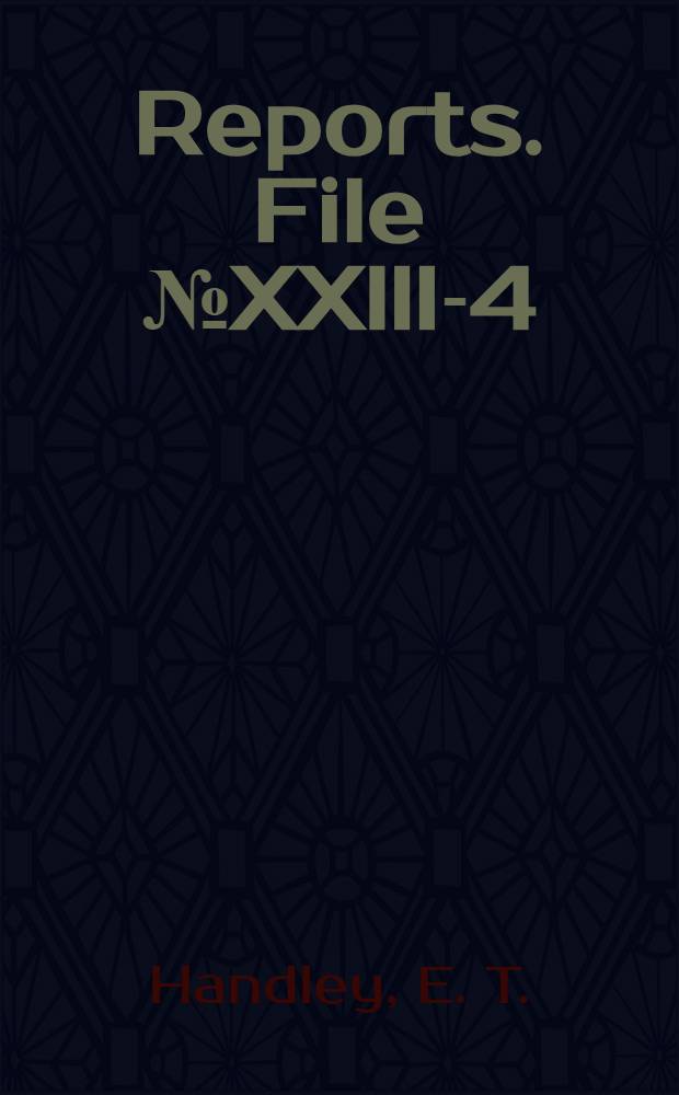 [Reports]. File № XXIII-4 : The Leverkusen works of I. G. Farben