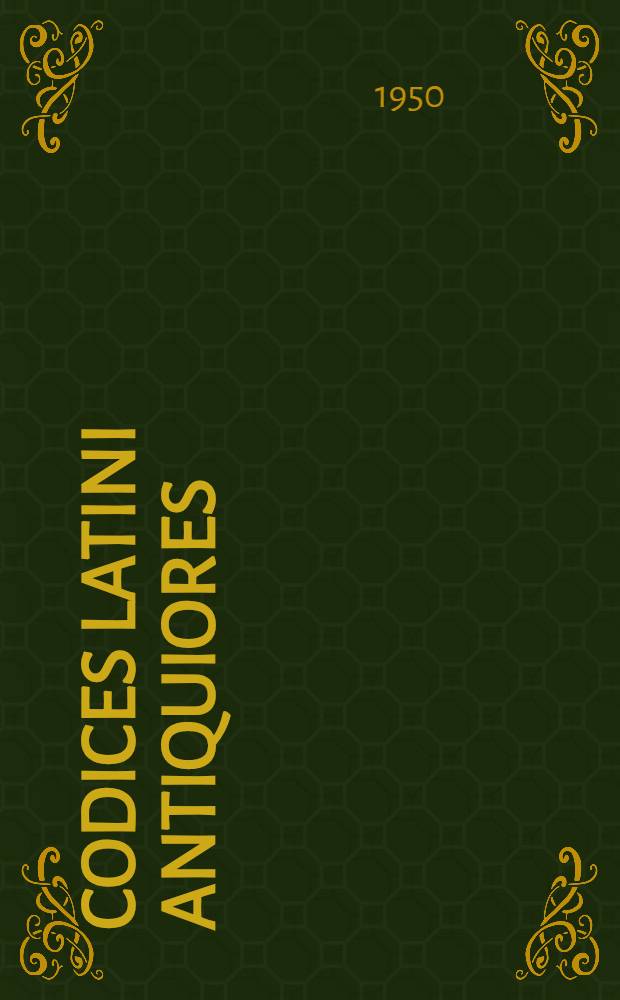 Codices Latini antiquiores : A palaeographical guide to Latin manuscripts prior to the ninth century. F. 5 : France: Paris