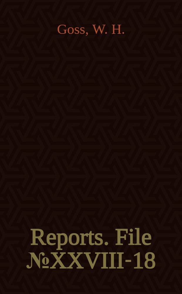 [Reports]. File № XXVIII-18 : Report on Gesellschaft zur Verwertung Fauth'scher Patente G. m. b. H. ...Wiesbaden
