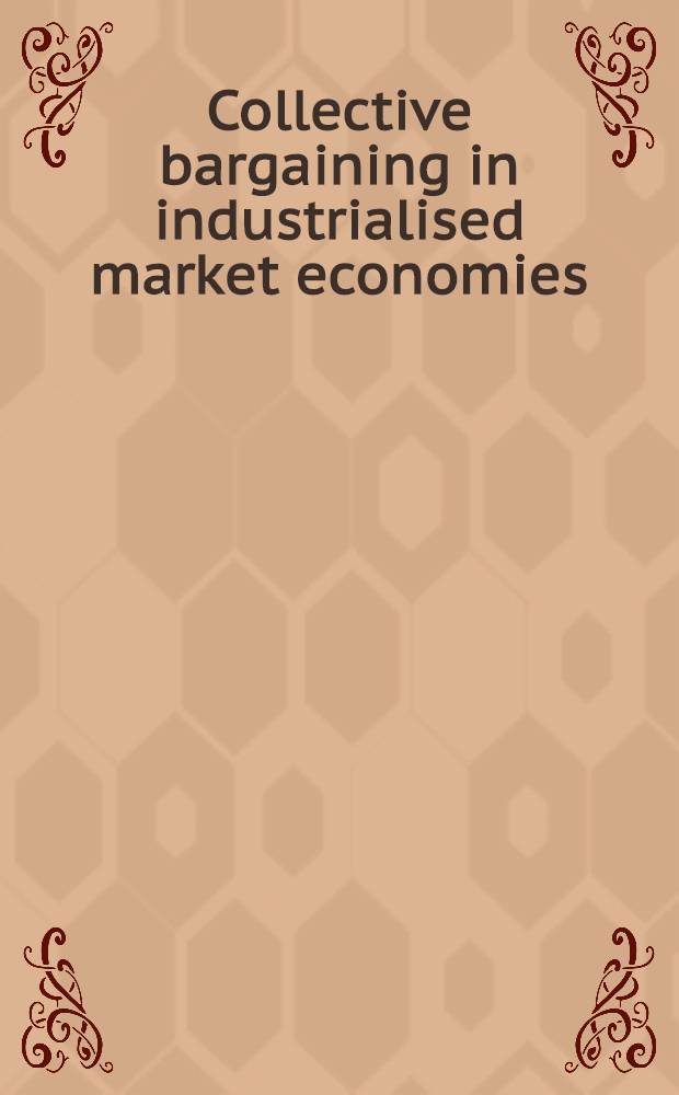 Collective bargaining in industrialised market economies