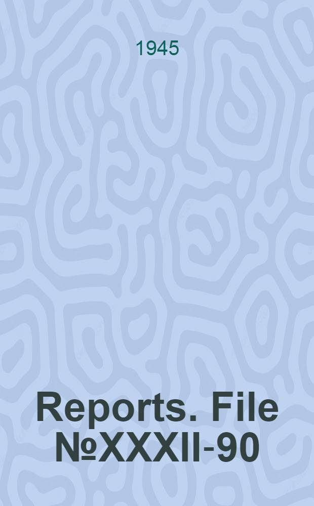 [Reports]. File № XXXII-90 : Wintershall A. G. Lützkendorf, near Mücheln, Germany