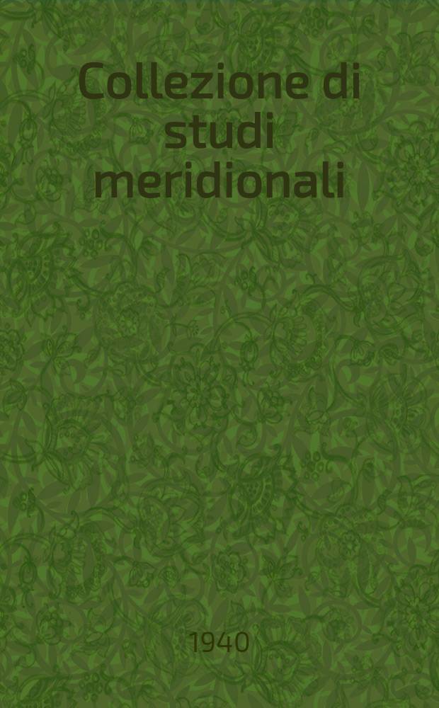 Collezione di studi meridionali