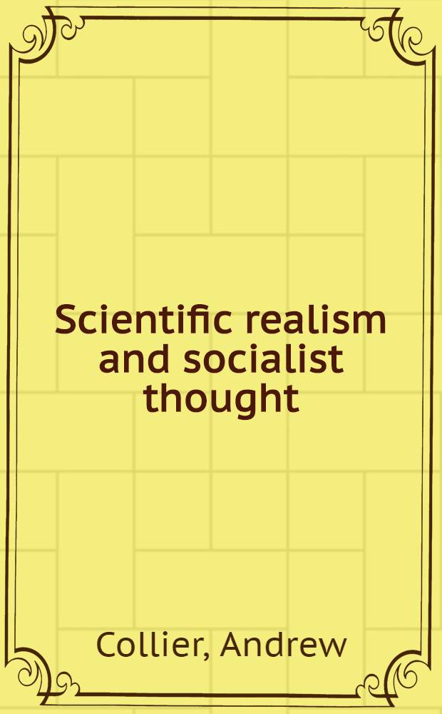 Scientific realism and socialist thought