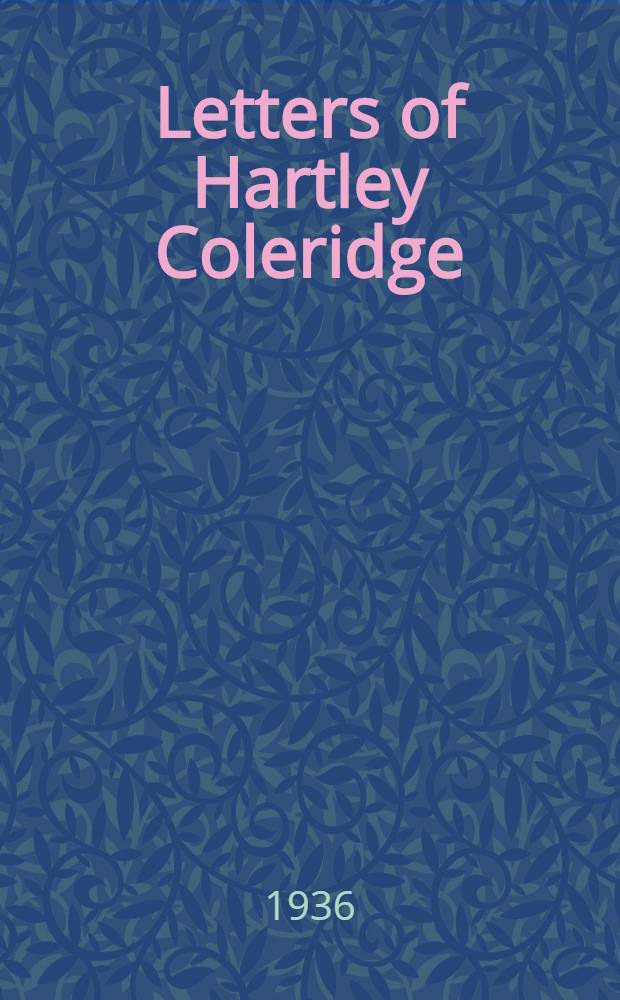 Letters of Hartley Coleridge