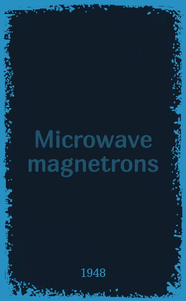 Microwave magnetrons