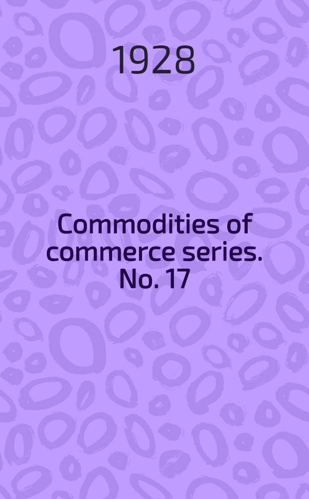 Commodities of commerce series. No. 17 : Coffee