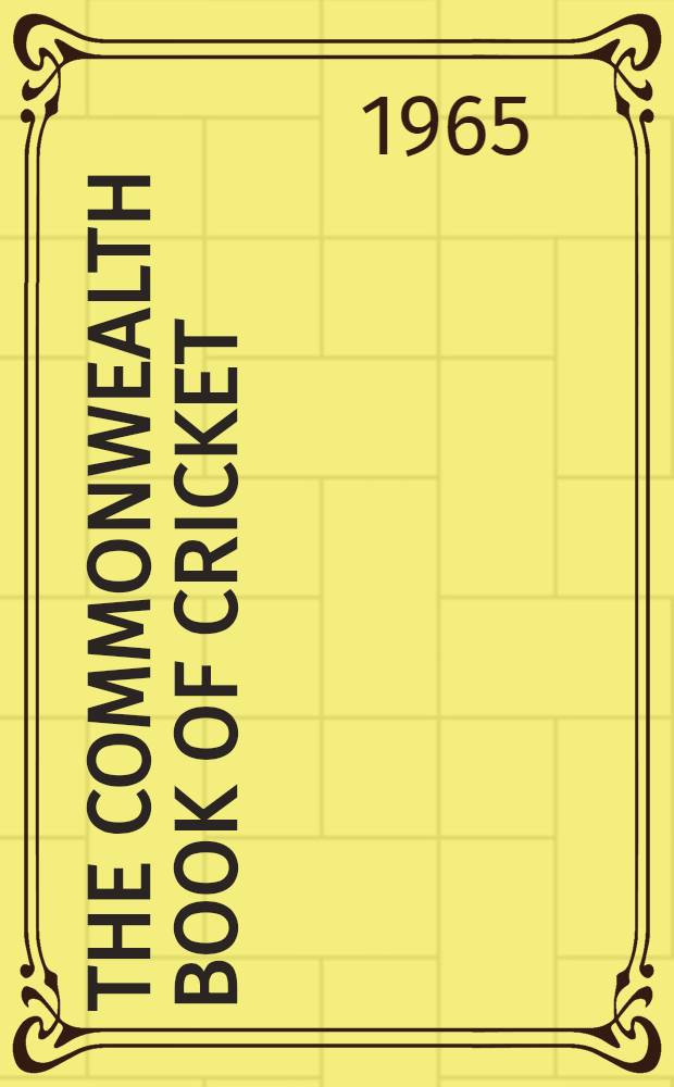 The Commonwealth book of cricket